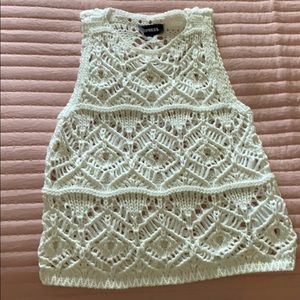 Sleeveless loose knit top XXS
